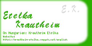 etelka krautheim business card